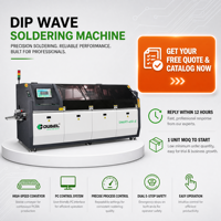 Machine de soudage à la vague entièrement automatique pour composants THT avec mode de contrôle par PC