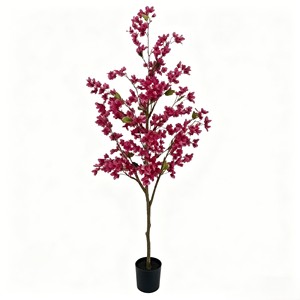 Real Touch Artificial Bougainvillea <b>Trellis</b>, Large Pink/Purple Flowers Climbing Plant, Wedding Arch Backdrop Party Hanging - Product Image 1