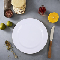 Assiettes en plastique personnalisées de luxe, jetables, écologiques, lavables au lave-vaisselle, réutilisables, avec bordures dorées ou argentées, pour les fêtes