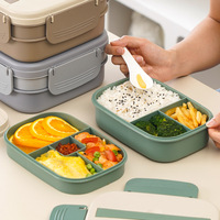 Cross-border bestseller JOOHUB BY636 Drie-laags effenkleurige lunchbox, magnetronbestendig, luchtdicht, lekvrij, geschikt voor kantoorpersoneel en studenten