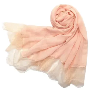 New Collection Lace Hijab High Quality Premium Chiffon Scarf Headwrap Hijabs Scarf Shawl Supplier