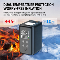 Démarreur de batterie de voiture portable 14,8 V, compresseur d'air, pompe multifonction, gonfleur de pneus numérique, charge USB-A, moto