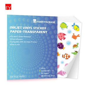 Free Sample A4 Paper Waterproof Printable <strong>Inkjet</strong> Paper <strong>clear</strong> Paper Transparent Vinyl Sticker for <strong>Inkjet</strong> Printer - Product Image 1