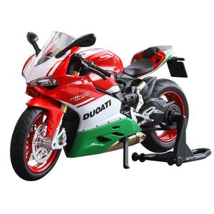 Motocicleta Ducati de Aleación a Escala 1:10, Modelo de Motocicleta Simulada, Modelo Metálico Acústico-Óptico, Juguete Coleccionable, Regalo para Niños - Product Image 1