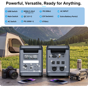 ABOK 1800W 2000W 2500W 3600W Portable Power Station UPS MPPT Lifepo4 Power Station <b>Battery</b> Generator for Home <b>Backup</b> RV - Product Image 6