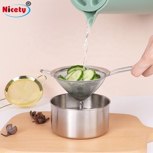 Thép không gỉ lưới lọc tốt thiết lập cho nhà bếp colander sàng sifters với dài xử lý cho trà cà phê bột Fry nước trái cây gạo - Product Image 5