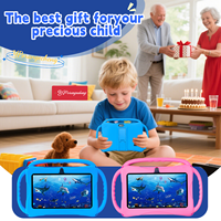 Tablet PC IWAWA 7-Inci Kamera Ganda Terlaris, Casing Silikon, Baterai 3000mAh, Edukatif dan Menyenangkan, Hadiah Natal/Ulang Tahun