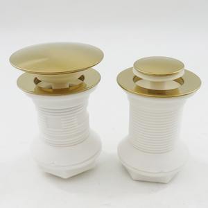 Filtro <span class=keywords><strong>de</strong></span> desagüe cerámico dorado para lavabo, con sistema antiobstrucción y rebote. - Product Image 1