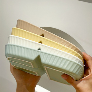 Plato dividido de cerámica de estilo japonés <span class=keywords><strong>para</strong></span> niños, plato de desayuno creativo <span class=keywords><strong>para</strong></span> el hogar, ayuda a reducir la grasa y perder peso - Product Image 4
