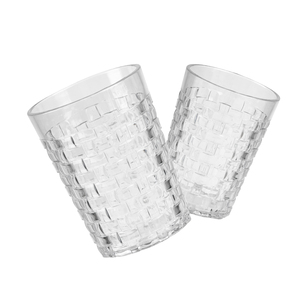 Gobelet en plastique transparent moderne HALO, gobelet texturé réutilisable pour la maison, la cuisine, le restaurant, l'hôtel, la salle à manger - Product Image 6
