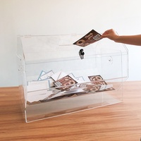 Boîtes à billets de tombola en acrylique transparent personnalisées en gros, OEM, verrouillables, tambours de tombola rotatifs en plastique