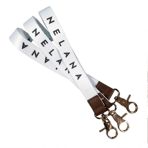 High Quality Polyester Blank Custom Logo Key Chain Soft Card Holder Promotional Lanyards with Silk Screen Printing Portable