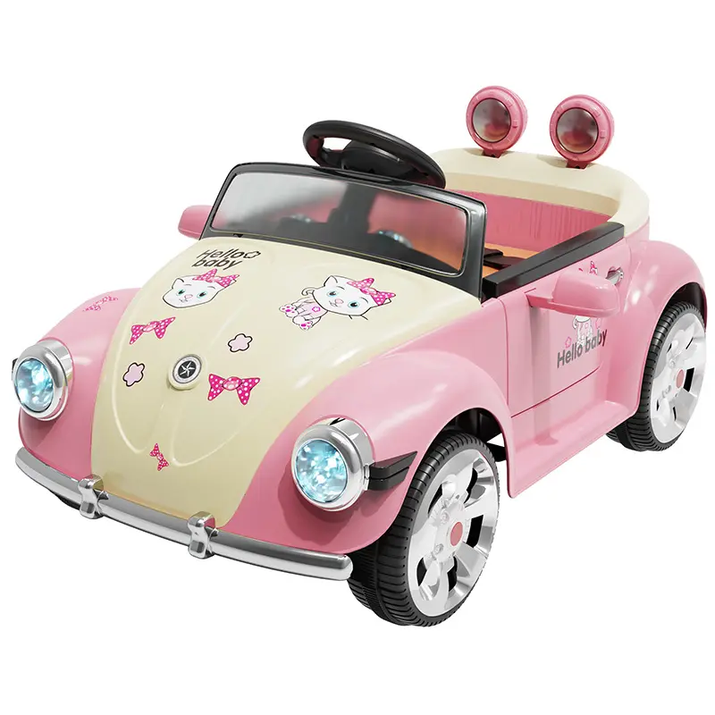 Mobil listrik anak-anak baru 2024 lucu dengan pengendali jarak jauh cocok untuk mobil listrik merah muda untuk anak-anak usia 3-10