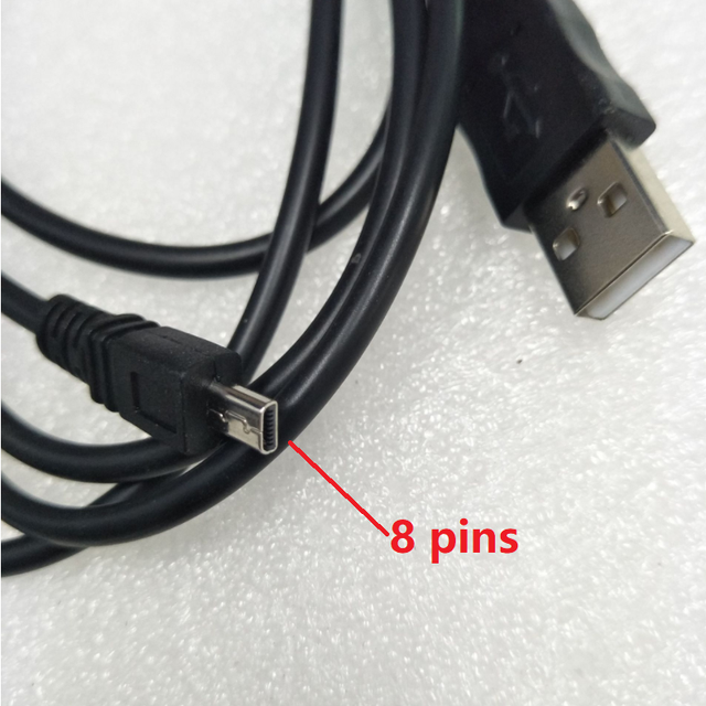 1M 8Pin 8P USB Camera Cable Data and Charging Cable for FE-290 FE-300 FE-310 FE-340 FE-350 for Olympus Camera