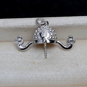 จี้เงินแท้ S925 รูปเทพเจ้าแห่งความมั่งคั่งสำหรับผู้หญิง พร้อมไข่มุกบาร็อคขนาดใหญ่ 13-17 มม. สำหรับทำเครื่องประดับ DIY หมายเลขสินค้า 4119 - Product Image 3