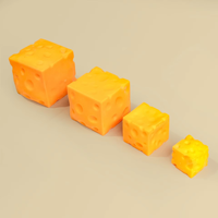 Fournisseur en gros Zoey Squishy Cheese Block, jouet sensoriel anti-stress en caoutchouc, non comestible, durable, pour enfants et adultes