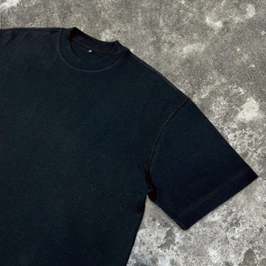 T-shirts courts amples en coton épais à col rond noirs pour hommes – Qualité supérieure – Idéaux pour l'été et le streetwear - Product Image 3