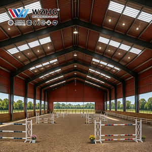 Fabricant de bâtiments sur mesure en acier pour arènes équestres, destinés aux centres d'équitation de villégiature, avec un ensemble de charpentes primaires et secondaires. - Product Image 1