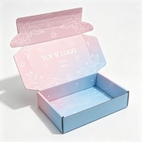 Boîte d'emballage pour chaussures et vêtements avec logo personnalisé, boîte à courrier, boîte cadeau en carton ondulé avec ligne de déchirement, boîtes en papier kraft avec logo