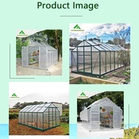 Serre de jardin économique en aluminium et polycarbonate avec tunnel en verre, design moderne, anti-rongeurs, pour usage domestique