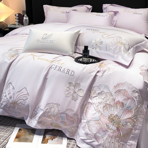 Phong Cách Hiện Đại Ai Cập Thêu Bộ Đồ Giường <span class=keywords><strong>Comforter</strong></span> Set 400TC 100% Bông Tấm Len Làm Đầy Bán Buôn Tấm Ga Giường Bộ - Product Image 4