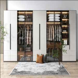 <span class=keywords><strong>Dressing</strong></span> sur mesure avec porte vitrée et éclairage LED, solution de rangement complète pour maison, villa, <span class=keywords><strong>dressing</strong></span> - Product Image 5