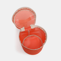 Sac cosmétique cylindrique en maille personnalisé, organiseur de maquillage portable pour voyage, trousse de toilette OEM ODM