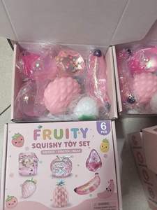 New Fruit Squishy Toy Gift Set 6PCS Soft Squeeze Slow Rising Sensory Stress Relief <b>Fidget</b> Toys Bulk Wholesale - Product Image 4