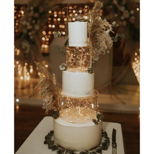 Mới hiện đại Vòng Acrylic bánh tách vuông đám cưới rõ ràng Acrylic bánh tách - Product Image 4