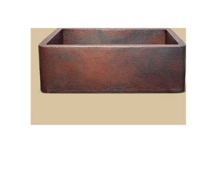 Fregadero de Cocina de Cobre Hecho a Mano al por Mayor, Estilo Rústico Antiguo con Frente de Delantal, para Cocinas de Lujo - Product Image 1