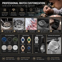 Montre à cadran personnalisé avec logo, montre de luxe rectangulaire réversible pour homme, montre à quartz, boîtier en acier inoxydable, montre-bracelet vintage