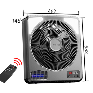Ventilateur solaire portable 2-en-1 avec télécommande, recharge AC, 16000 mAh, pour usage extérieur, ventilateur solaire de camping 16 pouces - Product Image 1