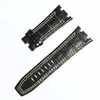 Correa de Cuero Vacuno para Reloj Audemars Piguet Royal Oak Series AP 15710 15703 26470, Accesorios de Reloj de Cuero Genuino de 28 mm