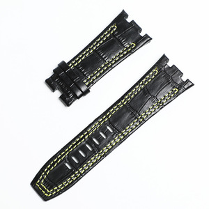 Bracelet en cuir de vache véritable pour Audemars <span class=keywords><strong>Piguet</strong></span> Royal Oak Series AP 15710 15703 26470, accessoires de montre en cuir véritable 28 mm - Product Image 5