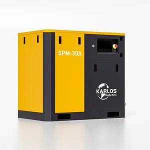 Karlos IP54 motor industrial compressor machine 7.5kw 10hp dc air-compressor 22kw 10bar screw air compressor 30hp for industry