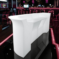 Table de Comptoir de Bar Portable et Lumineuse à LED, Moderne, pour Bar à Domicile, Salle de Sport, Café, Restaurant, Boîte de Nuit, Fête, Événement, Location de Mobilier