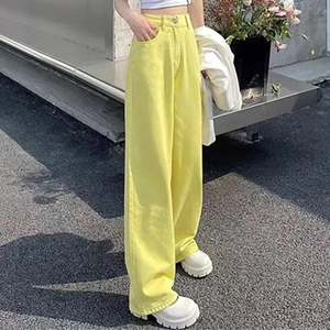 Custom <strong>Yellow</strong> <strong>Jeans</strong> <strong>Women</strong> - Product Image 3