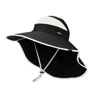 Sombrero de protección solar de verano para mujer, sombrero de ala ancha con cubierta para el cuello, protección UV, plegable, para ciclismo al aire libre, color beige - Product Image 4