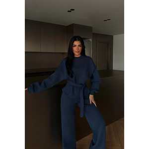 Chándal Azul Marino Vintage, Cortavientos, Transpirable, con Capucha, para Invierno, Talla Grande, con Logotipo Estampado, Traje Deportivo - Product Image 2