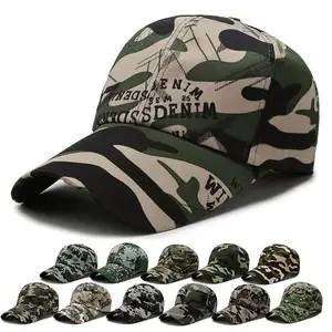 Homens ao ar livre ajustável selva Cap Caminhadas Caça Camping Sports Cap Camuflagem Baseball Caps