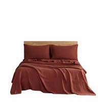 Drap plat en chanvre de luxe léger, 4 pièces, respirant, rafraîchissant, doux pour la peau, durable, antibactérien, absorbant l'humidité, drap-housse pour la maison