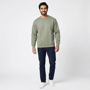 Sudaderas y Hoodies Personalizadas al por Mayor para Hombre, Cuello Redondo, Algodón, Hombros Caídos, Estilo Urbano, Unisex, Sudaderas Básicas Extra Grandes - Product Image 1