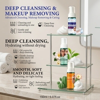Mousse Nettoyante en Gros Direct Usine à l'Acide Aminé et Niacinamide, Contrôle du Sébum à l'Huile de Camélia et Fleur de Cactus, Nettoyage en Profondeur, 150ml Format Voyage
