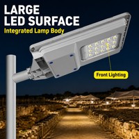 Lámpara Solar Curva para Calle, OEM de Fábrica, con Panel Solar de 6V 30W, Batería de Litio de 3.2V 25AH, Control Remoto, para Cruce de Carreteras