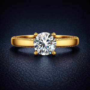 Bijoux Luster, bagues de fiançailles et de mariage de luxe en or 10K/14K/18K avec diamants de laboratoire VVS, taille brillant rond, bijoux personnalisés pour femmes - Product Image 3