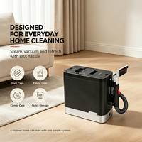 Nettoyeur Vapeur Électrique et Aspirateur Combiné avec Fonction de Séchage à l'Air Chaud, Balai Autopropulsé Humide et Sec pour Usage Domestique et Hôtelier