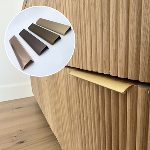 Furniture Hidden Edge Drawer Handles Customized Length Modern Aluminum Kitchen Cabinet Dresser Bedroom Bathroom School Hotel - Product Image 2