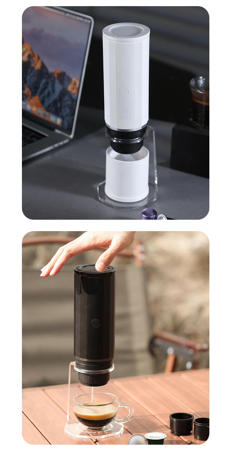 ゼロヒーロー Heropresso ミニポータブルエスプレッソコーヒーメーカー