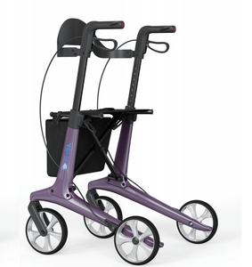 Déambulateur léger en fibre de carbone Dorrella avec siège pliable, certifié CE, capacité de 150 kg, comprend un sac pour déambulateur, des roues - Product Image 5