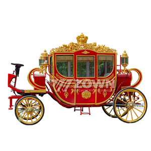 Luxury Sculpture Styles High Quality Customized Wedding Carriage Cinderella Pumpkin Horse Carriage Royal Carriage Wedding - Product Image 4